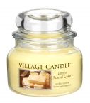 Village Candle Vonná svíčka ve skle, Citrónový koláč - Lemon Pound Cake, 11oz Premium