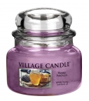 Village Candle Vonná svíčka ve skle, Med a pačuli - Honey Patchouli, 11oz Premium
