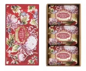 Castelbel Dárková sada mýdel - Noble Red - Květinová Zahrada, 3x150g