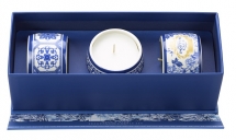 Castelbel Dárková sada svíček - Gold & Blue - Růžový Pepř a Jasmín, 3x70g