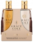 Grace Cole Sprchový gel+Hydratační tělové mléko - Oud & Sametový mošus, 2x300ml