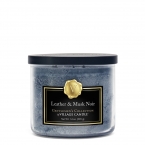 Village Candle Vonná svíčka ve skle - Leather & Musk Noir - Kůže a černý mošus, 17oz